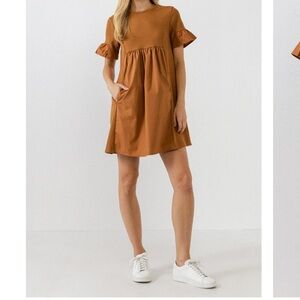 English Factory Mix Media Mini Dress size Large NWT